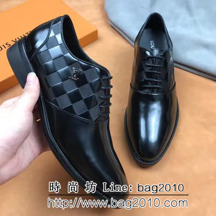 路易威登LV 新款來襲 擦色牛皮正裝男士皮鞋 8FX2252